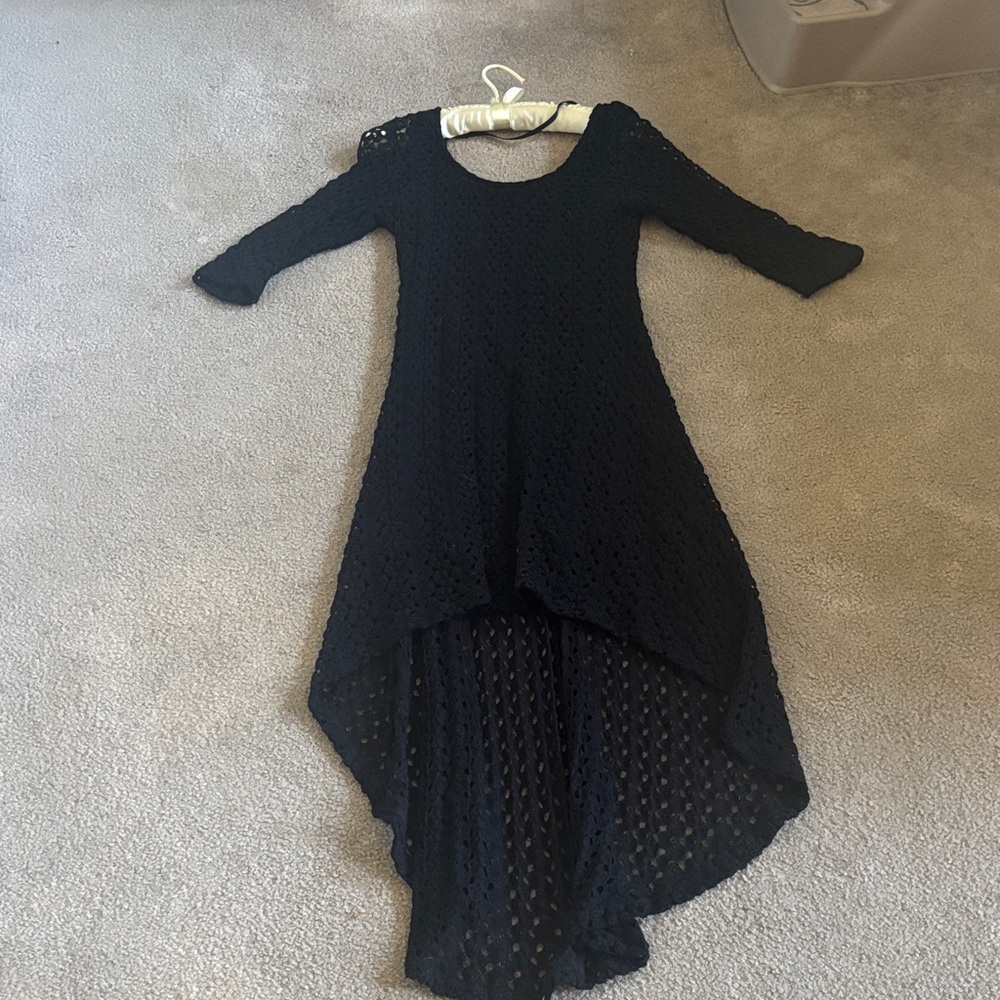 Black Dress High /Low Small Gothic